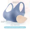 Kostümzubehör RJ8002 Sexy postoperative Brustpatientin Dünnes, nicht markierendes BH-Kombinationsset ohne Stahlring-Prothesenpolster