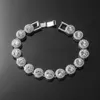Ожерелья с подвесками Qianjian в стиле хип-хоп, теннисные украшения из моссанита, стерлинговое серебро 925 пробы, VVS, бриллиантовое ожерелье, теннисная цепочка с муассанитом