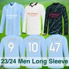 23 24 Soccer Jerseys Long Sleeve for HAALAND BRUYNE PHILLIPS MANS CITIES GREALISH FERRAN MAHREZ FODEN BERNARDO JOAO CANCELO Z RODRIGO Football Shirt Men