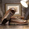 Italiano retro masculino vestido sapatos de couro genuíno 2024 primavera designer artesanal qualidade casual negócios sapatos sociais homem