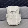 Stor kapacitet ryggsäck designer ryggsäck vita läder man axelpåsar prägling datorhandväska lapptäcke skolväskor resande totes back pack