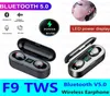 F9 TWS Bluetooth Oortelefoon Hoofdtelefoon Draadloze Streo Sport Oordopjes Earsets Met LED Power Display Ruisonderdrukking Voor iPhone X11 Hua5227480