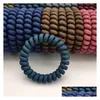 Pony Tails Holder Matt Colors Telephone Wire Pony Tails Holder Cord Gum Good Quality Girls Elastic Hair Rope Bracelet Drop Delivery J Dh5Fp