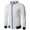 Giacche da uomo Casual Moda Sport Cerniera Giacca con colletto rialzato in cardigan scozzese slim a maniche lunghe a maniche lunghe