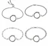 Charm Bracelets 1pcs Stainless Steel 25mm Round Silver Color Glass Memory Locket Bracelet Bangle Fit For Floating Charms