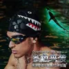 水泳キャップトリサス2021ニューマンズスイミングキャップアダルト弾性サメの水泳キャップ防止耳耳長い髪のソフト女性水浴capl240125