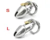 Stainless Steel Cock Cage Male Device Small Long Size Penis Ring Sex Toys For Men2397889