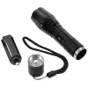 Zoom Mini T6 LED Tactical Flashlight Torch 3000 Lumens Waterproof 5 Modes Bike Cycling Light Rechargeable 18650 Charger Bike Lamp Clip ZZ