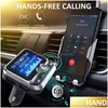 طقم سيارة Bluetooth 1.8 بوصة LCD FM Transmitter MP3 Player Hands Wireless Transmiter Radio Adapter USB Charger Remote Drop Del Dhkzb