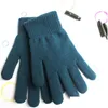 Gants sans doigts en gros gants chauds d'hiver épaissis plus Veet élastique tricoté cinq mitaines magiques doigt livraison directe mode Acc Dhgn4