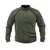 Jagdjacken 2024 Herbst und Winter Herren Stehkragen Pullover Einfarbig Taktische Outdoor Jacke Anzug Reißverschluss Winddicht Dicker Mantel