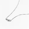 Pendant Necklaces Cute Good Luck Crystal Turning Beads Silver Color Clavicle Chain Female Necklace For Women Fashion Jewelry Party Birthday