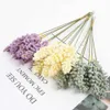 Faux Floral Verdure 6Pcs / Bundle Mousse Lavande Fleurs Artificielles Bouquet Pas Cher Fausses Fleurs Pour La Décoration Intérieure Jardin Décoration De Mariage DIY Accessoires YQ240125