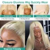 Melodie HD 613 Blonde 30 40 inches 220% straight 5x5 without glue ready to wear 13x6 lace front wig human hair 13x4 lace front wig 230125