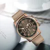 Wristwatches Men Women Leather Strap Line Analog Quartz Ladies Wristwatcheses Fashion Watch Women's Watches Rhinestone