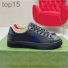 2024 new White Leather Sneaker Men Women Low-top Shoes Platform Sneaker Web Tennis Casual Shoe Trainer Fashion Rubber Sole 35-45