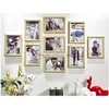 Lijsten en lijstwerk 9-delige fotolijsten muur po-frameset 7 inch creatieve bruiloft serie familie voor decor 2597356 Drop Delivery thuis Dh2Oa