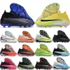 Phantom GX Elite DF FG Men Soccer Shoes Laceless Anti-Clog Blast PLAYER EDITION Shadow Hyper Royal Ready Outdoor Football Cleats Size 39-45