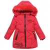 Grande taille hiver filles vestes garder au chaud épaissir manteau de noël automne à capuche fermeture éclair imperméable vêtements d'extérieur enfants vêtements 3-12 ans 240122