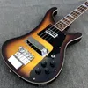 4003 Electric Bass Guitar, Satin Finish Retro Sunburst, Upgrade Justerable Bridge tillgänglig, Black PickGuard, High Quality