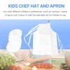 Chains 6-Piece Children's Apron And Chef Hat Set Adjustable Kitchen For Cooking Painting