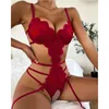 Sexy Set Porno Spitze Bandage Open Crotch Bodysuit Frauen Sexy Dessous Set Babydoll Rollenspiel Teddies Kostüme Erotische Strumpfband Sets Lenceria