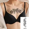 Waterdichte Taille Tattoo Voor Vrouwen Vlinders Meisje Nep Tijdelijke Sexy Borst Buik Vrouwelijke Sticker Cover Litteken Body Art 3D 240122