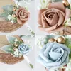 Decorative Flowers Wedding Simulated Corsage Groom Bride Simulation Flower Brooch Witness Marriage Accessories Pins Men Boutonniere Corsages