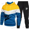 Survêtements pour hommes 2023 Nouveaux hommes Automne Hiver Ensembles Sweat à capuche zippé + Pantalon Pièces Survêtement de sport Vêtements de sport pour hommes Marque Vêtements Sweat Suit T240124