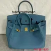 Genuine Leather Handbag Bk Bag Leather Women's Bag Grain Calfskin Lock Bag Handbag 25 30 35 40 Large Bag