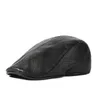 BERETS FORS SEASONS MEN HATS PU SBOY CAPS MOLE 56-58cm人工革紳士カジュアルスタイルソリッドカラーBL0174