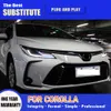 ل Toyota Corolla LED ANDERMELL ASSEMBLY 19-21 High Beam Angel Angel Eye Projector Lens أثناء النهار إكسسوارات السيارات الخفيفة