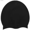 Gorros de natación Gorros de natación de silicona para cabello largo Gorro de cúpula impermeable Protección para los oídos elástico Gorro de baño Hombres Práctica de natación Sombrero de surfL240125