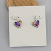 Desginer Kendras Scotts Bijoux Boucles d'oreilles et boucles d'oreilles en forme de cœur de pêche avec sélection multicolore