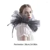 Bow Ties Y1ub Girls Jabot Collar Löstagbar Ruffled Victorian Fake Exotic Cosplay Neck Choker föreställningar