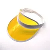 Bérets bandeau blanc Transparent en plastique PC couleur jaune visière Protection UV extérieure adulte neuf couleurs sport casquette de Golf