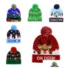 Beanie/Skull Caps Christmas Cute Patterns Festival Beanies With Led Lights Novelty Pom-Pom Beanie Size 56-60Cm Skl Caps 15 Options Mix Dhdw8