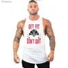 Herren Tank Tops 2023 Mode Gym Baumwolle Singlets Canotte Bodybuilding Stringer Tank Top Super Mann Fitness Shirt Muscle Guys ärmelloses TanktopL240124