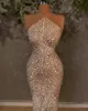 Vintage Mermaid Wedding Dresses Pearl Sequins Pärled Criss Cross Neck Bridal Glows Cape See Through Bride Dresses Custom Made