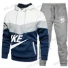 Survêtements pour hommes 2023 Nouveaux hommes Automne Hiver Ensembles Sweat à capuche zippé + Pantalon Pièces Survêtement de sport Vêtements de sport pour hommes Marque Vêtements Sweat Suit T240124