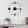 壁の時計2Dスモールサイズの壁時計ステッカーフレームレスDIYウォールクロックアクリルミラーウォッチキットオフィスホームリビングルームベッドルームデコレーション