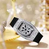 Watches Swiss Top Wristwatches Ms. Gedi's Light Luxury Full Sky Star Diamond Watch Creative Hollow out Turntable Tape Quartz Female