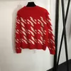 Брендовый женский дизайнерский модный свитер с жаккардовым узором, вязаный пуловер с длинными рукавами, высококачественная верхняя одежда, 25 января