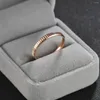 Pierścienie klastra moda 4 mm retro pasujące do prostego romantycznego pierścienia zębatego z biegiem 2024 Wykwintna biżuteria i akcesoria Prezenty dla kobiet