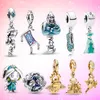 Princesse Aladdin tapis magique balancent breloque robe de jasmin pendentif pour Moment serpent Bracelet bijoux argent plaqué perle