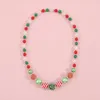 Necklace Earrings Set Christmas Jewelry Colorful Diamond Beads For Kids