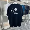 23ss lente/zomer nieuw T-shirt Hoogwaardig katoenen top T-shirt met korte mouwen en ronde hals met print