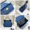 Top bolso cruzado de cartero para mujer, bolsos de mano para mujer, bolso de hombro tipo bandolera a la moda, bolso de retales azul vaquero