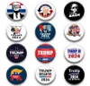 Ny 228inch 58mm Donald Trump 2024 Jag kommer att vara tillbaka pinback -knappar Badge Pin Button Medal Bag Kläddekoration America Presiden9660583