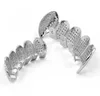 Grillz, Dental Grills Exklusive Anpassung Moissanit Zähne Grillz Iced Out Hop Voller zirkon Dekorative Zahnspangen Echter Diamant Bling Zahn Dh98M